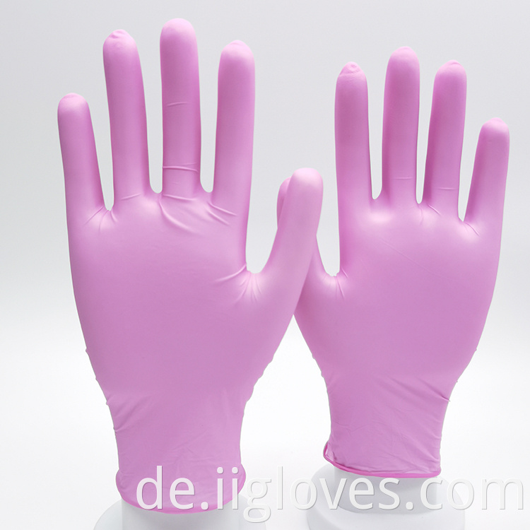 Guantes de Nitrilos Handschuh Guanti in Nitril 100pcs Box Farben Pulverfreier reiner Nitrilhandschuhe